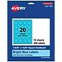 Avery Scalloped Decorative Edge Multipurpose Labels, 1-5/8" x 1-5/8", Bright Blue, 200/Pack (94110)~#|#~B40D840E-C92C-4803-8A237442C5230BCC_sc7
