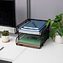 Mind Reader Metal Mesh Front Loading Stackable Letter Tray, Letter/Legal Size, Black (CSTACK2-BLK)~#|#~B40E71DE-7A7C-48BA-A93A43277F5CB03B_sc7
