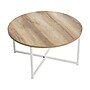 Household Essentials Jamestown 31.5"Dia. Laminate Round Coffee Table, Coastal Oak/White (8224-1)~#|#~B418741E-080C-47A5-BD7B11D4D7B9ACB5_sc7