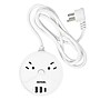 RAYOVAC Charge Disk 2-Outlet 3-USB Port Surge Protector, 5-ft., 540 Joules, White (SS-P203)~#|#~B41A645A-290A-44A7-B930DCD1F06AF56B_sc7