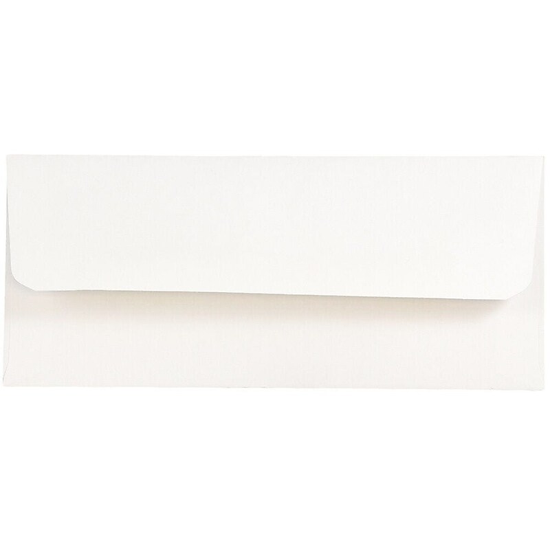 JAM Paper Booklet Envelope 3" x 6 11/16", White, 100/Pack (216313691d) image 1