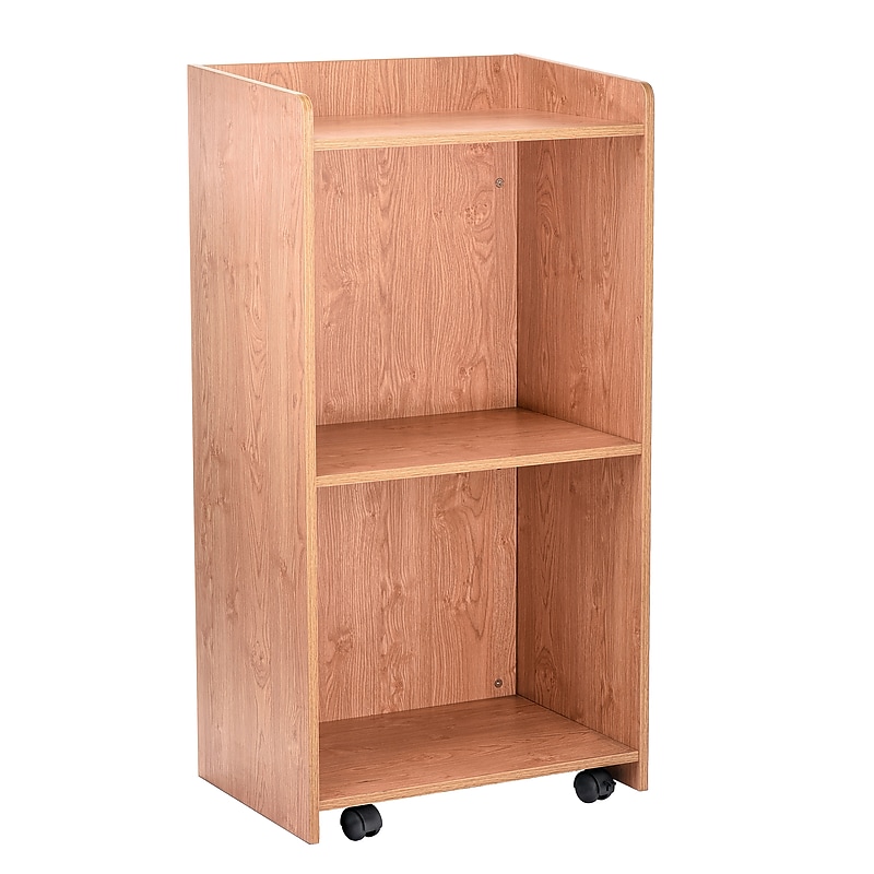 AdirOffice 46" Speaker Podium Presentation Lectern, Medium Oak (661-07-MEO) image 1