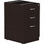 Lorell Essentials 3-Drawer File Cabinet, Letter/Legal Size, Lockable, 28.3"H x 16"W x 22"D, Espresso/Silver Brush~#|#~B41FD62A-7507-48E0-A3E49DAF26D0D84A_sc7