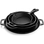 MegaChef Cast Iron Cookware Set, Black, 12 Pieces/Set (935117380M)~#|#~B423A035-4CEF-4BF6-BC91798A3B9C6CC1_sc7