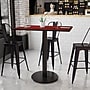 Flash Furniture Laminate Table Top with 24'' Round Bar-Height Table Base, 30'' x 42'', Mahogany (XUMA3042TR24B)~#|#~B427BEB1-1DC0-45F1-A75C0D743C9A252E_sc7