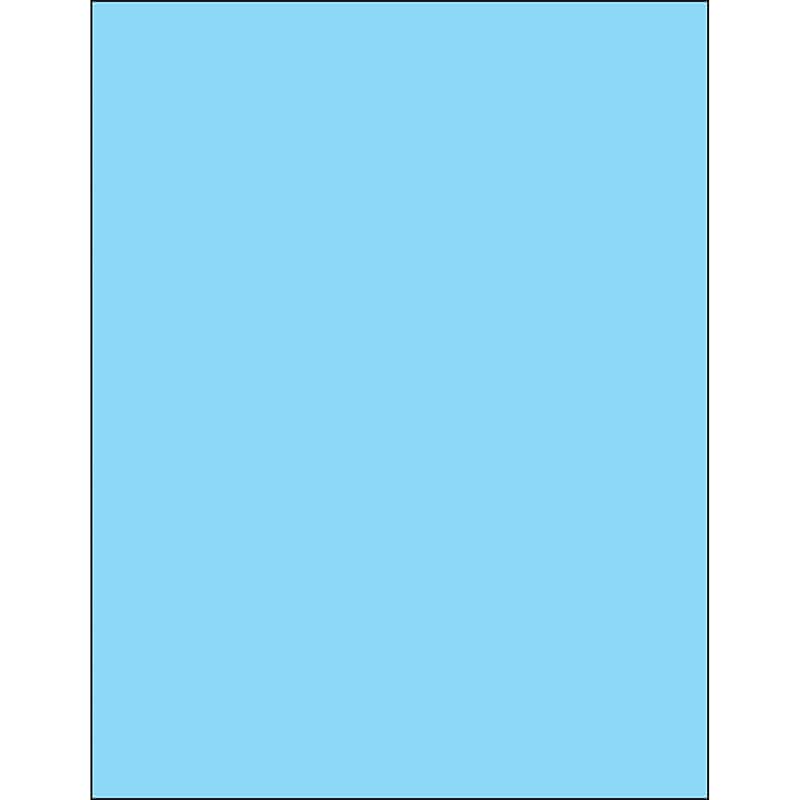 Tape Logic Rectangle Laser Labels, 8 1/2" x 11", Pastel Blue, 100/Case (LL185BE) image 1