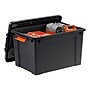 Iris Heavy Duty 78 Qt. Stackable Storage Bin with Latching Lid, Plastic, Black/Orange, 4/Pack (500154)~#|#~78E5FBBA-65D8-4CBA-B86EE4C5507BBB92_sc7