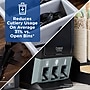 Dixie Ultra SmartStock Tri-Tower Cutlery Station Mini Plastic Dispenser, Heavy-Weight, Black (DUSSTDSP3MINI)~#|#~B42A6463-A10A-45CD-887A3430D26C6328_sc7