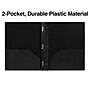 Staples 2-Pocket Matte Plastic Presentation Folder with Fasteners, Black (ST21642-CC)~#|#~B42CAB2F-1936-489F-B0FDFF334BDFF03B_sc7