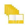 Better Office Glossy 2-Pocket Portfolio Folder, Yellow, 25/Pack (80180-25PK)~#|#~B431E1D5-B9DC-4406-9700597A6D277436_sc7