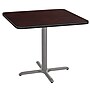 NPS CT Series 36" Square 30" Height Cafe Table, X Base, Grey Frame/Mahogany Top (CTG33636XDPBTMMY)~#|#~B4335CF8-2BEF-4E7A-B2DDDA8EDDD94F07_sc7