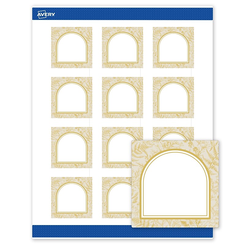 Avery Square Laser/Inkjet Multipurpose Labels, 2" x 2", White, 120/Pack (19479371055) image 1