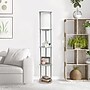 Simple Designs Etagere Organizer Storage 62.5" Floor Lamp with 2 USB Charging Ports and 1 Charging Outlet, Gray (LF2010-GRY)~#|#~B4404B41-EF84-4F81-8E86A92A317D93A0_sc7