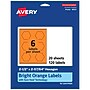 Avery Decorative Edge Multipurpose Labels, 2-1/2" x 2-57/64", Bright Orange, 120/Pack (94121)~#|#~B442D6D0-39F8-40D2-94477E0CDD25D6A0_sc7