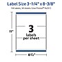 Avery TrueBlock Laser/Inkjet Rectangle Multipurpose Labels, 3-1/4" x 8-3/8", White, 150/Box (94251)~#|#~B443C37A-C6EE-4C67-B9EBF7418E1E4EEB_sc7