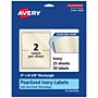 Avery Pearlized Ivory Rectangle Multipurpose Labels, 5" x 8-1/8", Ivory, 50/Pack (94259)~#|#~B44961F5-B50C-49B7-A5BCC098684B2EDF_sc7