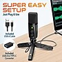 Delton M320 RGB Condenser Microphone and ANC Bluetooth Computer Headphones Podcast & Recording Kit, Black (DRU3000BD3)~#|#~B44DB078-8C22-4DAB-94D021298FD15DA9_sc7