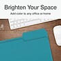 Pendaflex Heavy Duty File Folder, 1/3-Cut Tab, Assorted, Letter Size, Teal, 100/Box (1006995)~#|#~B45A3FDA-AAC6-47CD-BCBBA2D9CEE35346_sc7