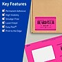 Avery Laser/Inkjet Rectangle Multipurpose Labels, 2" x 3.75", Neon Magenta, 640/Box (94240)~#|#~B45BC7D6-4B7F-426E-89906AE5BF1DFCF1_sc7
