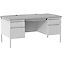 Hirsh 60"W Double-Pedestal Desk, Light Gray/Gray (20103)~#|#~B45DAE12-FE05-4912-93E4278E545A40E3_sc7
