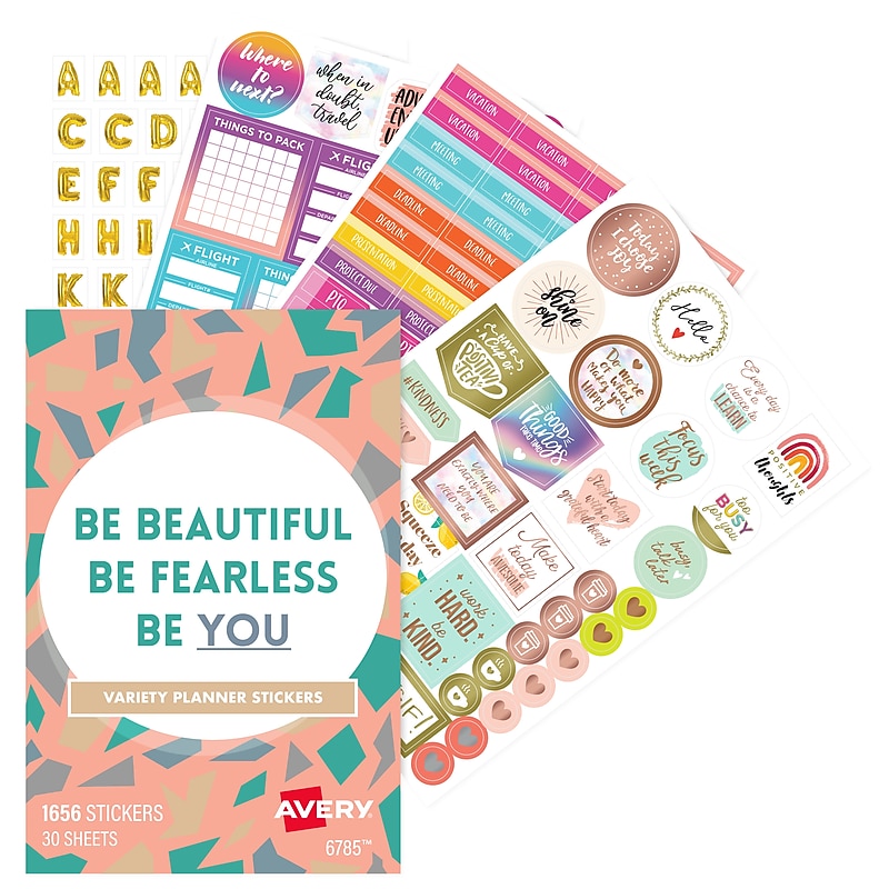 Avery Planner Stickers Variety Pack, 1,656 Stickers, Weekly, Calendar and Journal Sticker Sheets (6785) image 1