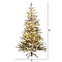 Nearly Natural 7' Pre-Lit Artificial Flocked Woodland Fir Christmas Tree with 200 Warm White LED Lights (T4793)~#|#~B4665B86-1990-49AC-93392AF23D812494_sc7