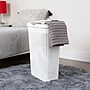 Mind Reader 10.57-Gallon Laundry Hamper with Lid, Plastic, White (40HAMP-WHT)~#|#~B469CFAA-F2DF-4B08-8FDAA5030CD0E5A0_sc7