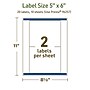 Avery Dissolvable Rectangle Multipurpose Labels, 5" x 6", Off-white, 20/Pack (94257)~#|#~B46CBE77-99BE-4861-9FBD514D1C3E7328_sc7