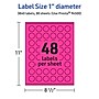 Avery Laser/Inkjet Round Multipurpose Labels, 1" Dia., Neon Magenta, 3840/Box (94500)~#|#~B46EF2E4-83B0-417B-834535E2CA33C241_sc7