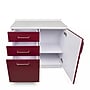 Viva Comfort 36.32'' H x 36" L Exam Room Medical Cabinet, 1-Door, 3-Drawers, Claret (902BASE36NSCL)~#|#~B46F616D-0E68-42BC-8D7313B3E3D3AD47_sc7