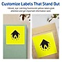 Avery Laser/Inkjet Multipurpose Square Labels, 4" x 4", Neon Yellow, 80/Pack (94100)~#|#~B46FE131-0247-41CD-815DE25ADC354ABE_sc7