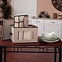 Household Essentials 38.8 Quart Serveware Storage Box with Lid, Fabric, Cream (547)~#|#~B4709448-B53D-4027-9964D76780BF0DDC_sc7
