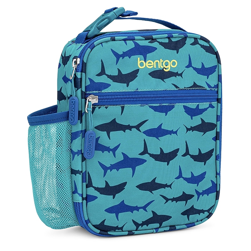 bentgo Kids Insulated Lunch Bag, 2-Compartment, Shark (BGKDBG-SHK) image 1