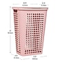 Mind Reader Slim Tapered Hamper with Lid, Plastic, Pink (SWHAMP50-PNK)~#|#~B479C1CB-30C5-4448-A7D0C33B839AF768_sc7