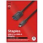 Staples TECH USB-C to USB A Audio/Video Adapter, Male to Female, Black (ST62385)~#|#~B47A4A19-97E7-4112-9D3648E60A52A012_sc7