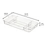iDESIGN 6-Compartment Expandable Plastic Drawer Organizer, Clear, 2 Piece (29000M2)~#|#~B47E3240-5CEB-4F71-817B67432AF82EBA_sc7
