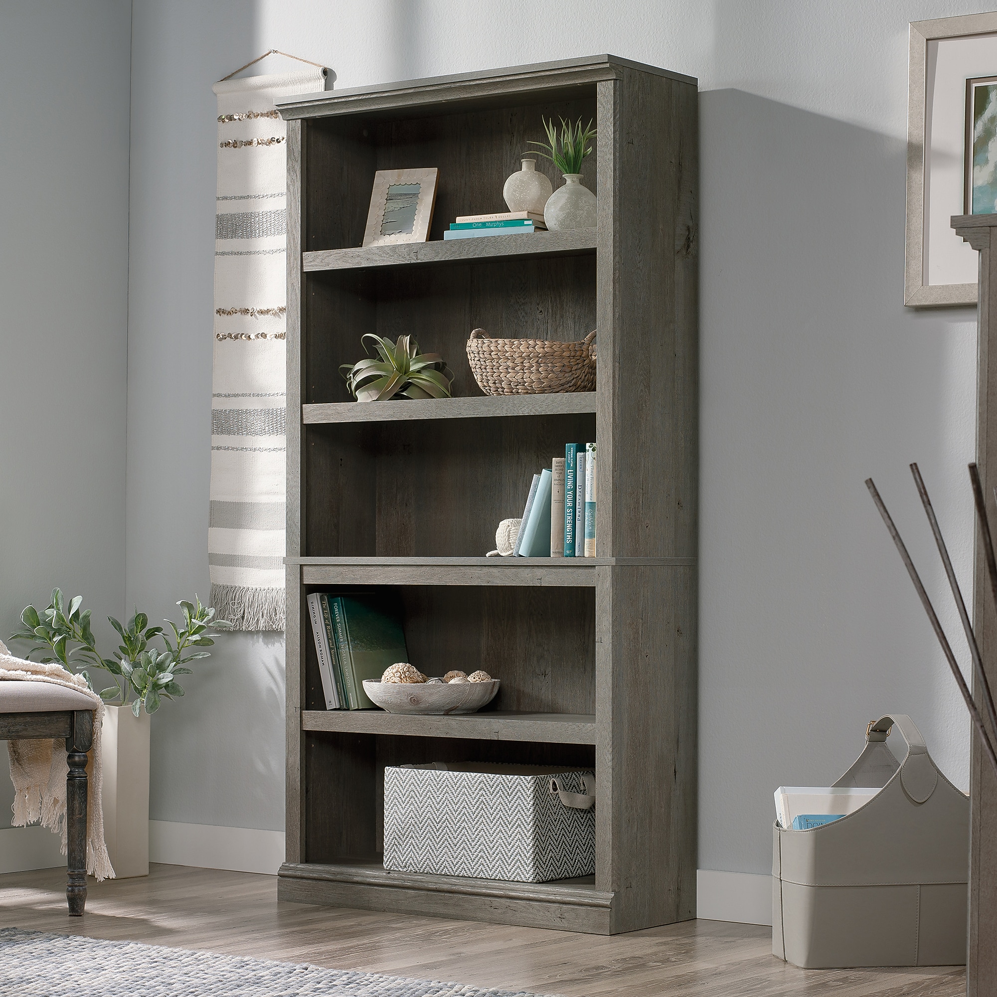 Sauder Select 70″H 5-Shelf Bookcase, Mystic Oak (426422) Sansujyuku sansujyuku.com