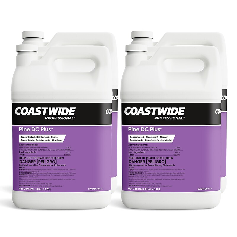 Coastwide Professional Pine DC Plus Disinfectant Cleaner, Pine Scent, 1 Gallon, 4/Carton (CW046CN01-A) image 1