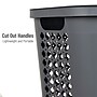 Mind Reader Slim Tapered Hamper with Lid, Plastic, Gray (SWHAMP50-GRY)~#|#~B484861B-573B-492E-A8DFF2A0F1DC9517_sc7