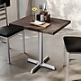 Flash Furniture Bennett Wooden Commercial Indoor Table, 30" x 24", Dark Brown Top/Silver Base (GSF2430DBT2222S~#|#~B484CEF8-41D0-447B-963CEDA3AA46AB0D_sc7