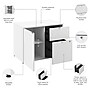 Bush Business Furniture Stratus 24"H Storage Cabinet with 2 Shelves, 2 Drawers, White (SUS130WH)~#|#~B4872788-CB94-4206-B0F2B605980A3A9B_sc7
