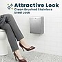 Alpine Industries Stainless Steel Sanitary Napkin Disposal Receptacle, 10" x 3.74", Silver (451-SSB-MK)~#|#~B48744EA-F321-4EF8-B164453EADD4EC5D_sc7
