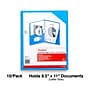 Staples 10% Recycled Matte 2-Pocket Paper Presentation Folder with Fasteners, Light Blue, 10/Pack (13389-CC)~#|#~B48A90A2-AB06-4DA6-A8096823C283F5F0_sc7