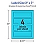 Avery Printable Rectangle Multipurpose Labels, 2" x 7", Bright Blue, 80/Pack (94243)~#|#~B48AC464-06AB-46CC-9B8D5A7E6FE7F3BD_sc7