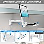 Mount-It! MedHub Wall Mounted, Flexible Workstation for Monitors up to 35", Matte White (MI-16001)~#|#~B490F082-4FA6-4A56-B6C6847F89F36683_sc7