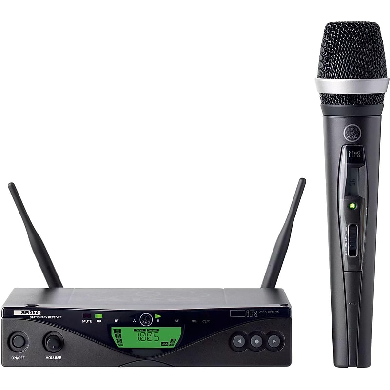 AKG WMS470 Vocal Set D5 Wireless Handheld Microphone System, Black (3305X00380) image 1