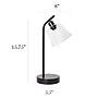 Simple Designs Sleek Essentials LED Desk Lamp, 15.75", Black (LD1080-BLK)~#|#~B497D82A-AB58-4281-94CC31FA00510E07_sc7