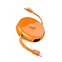 Function101 2-in-1 3.6 ft. Retractable USB-C Cable with Wireless Charger, Orange (F101-RCOR2)~#|#~B4983E1D-C966-4C63-8F2411E63132AECD_sc7