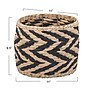 Household Essentials Cattail and Paper Zee Basket Decorative Storage Organizer, Natural/Black (HHML-6762)~#|#~B49EECE2-659F-4A89-9B40390BD4ED77D9_sc7