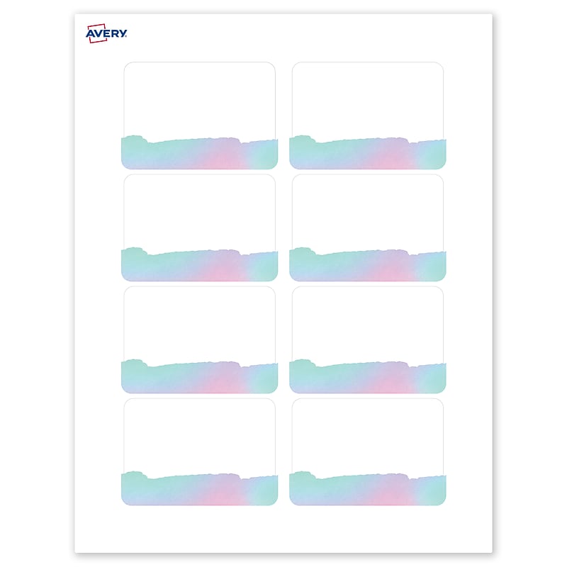 Avery Laser/Inkjet Rectangle Multipurpose Labels, 2-1/3" x 3-3/8", White, 120/Pack (S00-F43) image 1